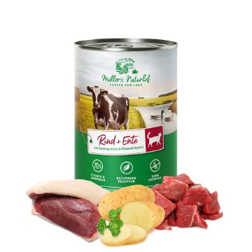 MULLER'S NATURHOF 400 GR  MANZO E ANATRA UMIDO GATTO GRAIN FREE 