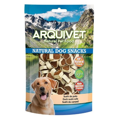 PROMO SUSHI DI ANATRA E BACCALA' 100 gr SNACK LIGHT MORBIDO CANI 