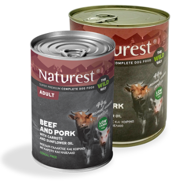 NATUREST  MANZO MAIALE  400 gr UMIDO CANE GRAIN FREE