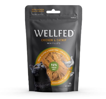WELLFED POLLO ERBA GATTA 50 GR. SNACK GATTO GRAIN FREE 