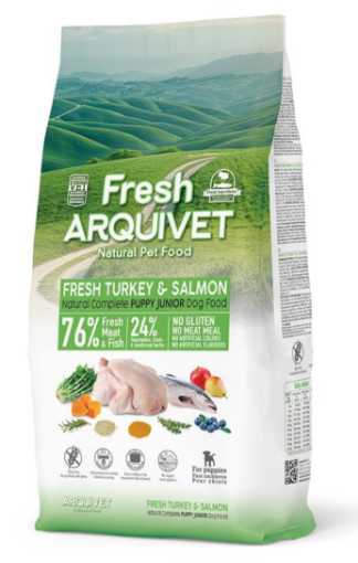 ARQUIVET FRESH SALMONE TACCHINO PUPPY 10 kg SEMIUMIDO GRAIN FREE 