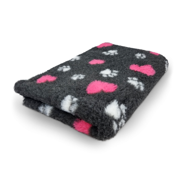 150 X 100 cm Tappeto VETBED ANTRACITE E FUCSIA tg. L antiscivolo