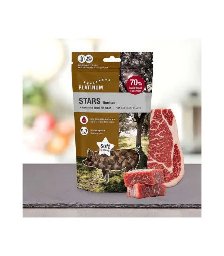 PLATINUM SOFT SNACK STARS MAIALE IBERICO 185 GR. GRAIN FREE