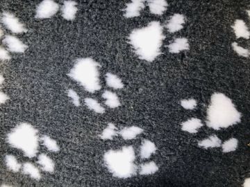 Tappeto VET BED GRIGIO CON ZAMPE NERE tg. M 100 X 75 cm antiscivolo cani gatti  