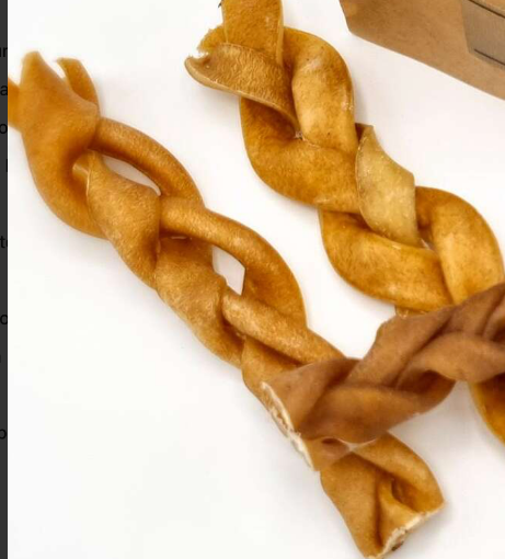 NERVO DI BOVINO INTRECCIATO 15 CM CANIS PURUS SNACK PER LA MASTICAZIONE