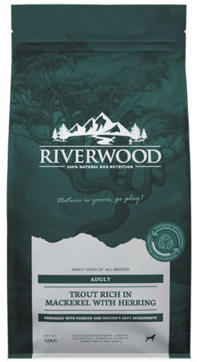 RIVERWOOD CANE  TROTA E SGOMBRO 12 KG 65/35 ADULT GRAIN FREE