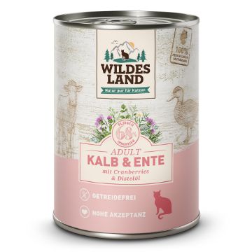 WILDES LAND VITELLO ANATRA 400 GR UMIDO COMPLETO GATTO 