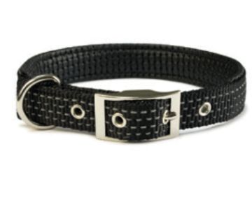 Immagine di COLLARE Nylon MORBIDO NERO 1,5 CM x 38 cm (da 31 a 38 cm di dimensione collo) 
